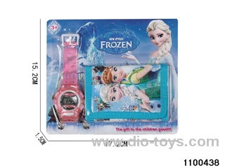 Wallet + electronic watch in Blister card