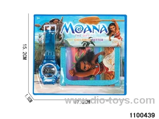 Wallet + electronic watch in Blister card