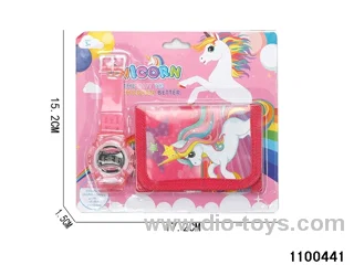 Wallet + electronic watch in Blister card