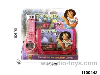 Wallet + electronic watch in Blister card