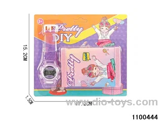 Wallet + electronic watch in Blister card