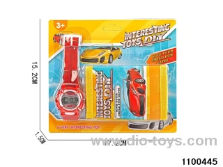 Wallet + electronic watch in Blister card