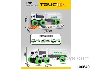 inertial tractor-trailer in PVC cover