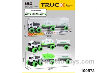 inertial tractor-trailer in PVC cover