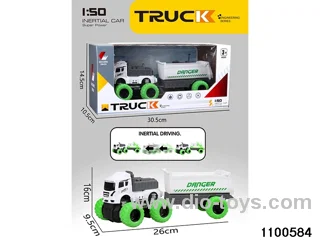 inertial tractor-trailer in window box