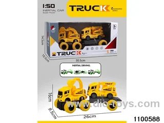 inertial tractor-trailer in window box