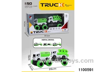 inertial tractor-trailer in window box