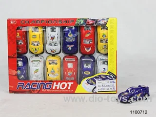 12pcs 9cm pull back car in window box