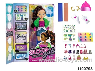 10 inch 12 jointed doll set in window box