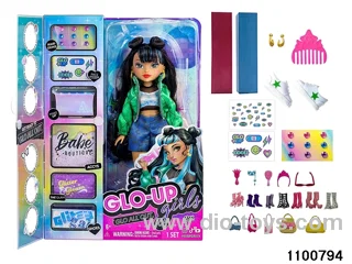 10 inch 12 jointed doll set in window box