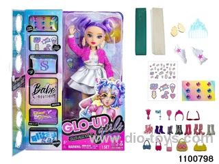 10 inch 12 jointed doll set in window box