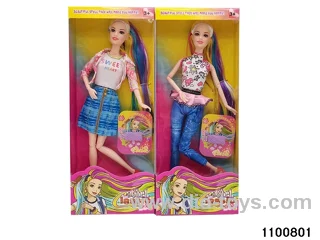 11.5 inch 9 jointed doll set in window box