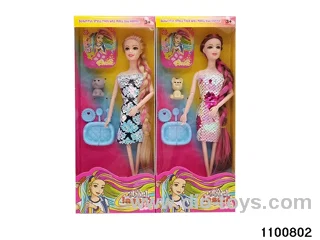 11.5 inch 9 jointed doll set in window box