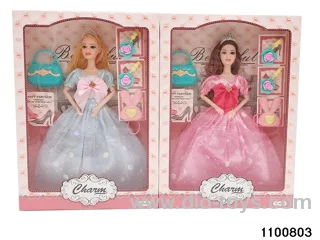 11.5 inch 9 jointed doll set in window box