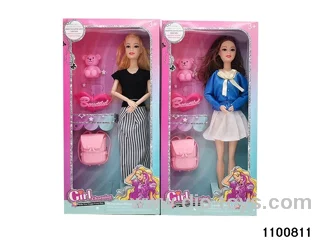 11.5 inch 9 jointed doll set in window box