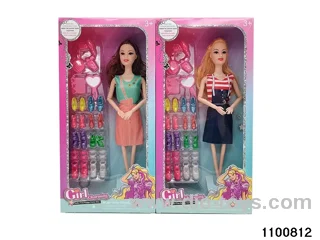 11.5 inch 9 jointed doll set in window box