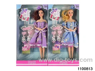 11.5 inch 9 jointed doll set in window box