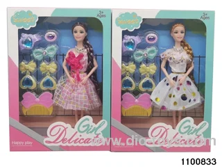 11.5 inch 9 jointed doll set in window box
