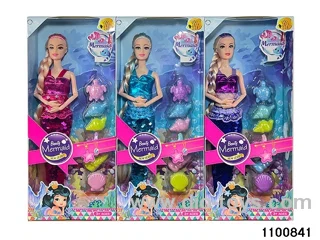 14 inch 9 jointed mermaid barbie in window box