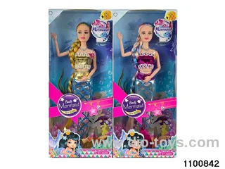 14 inch 9 jointed mermaid barbie in window box