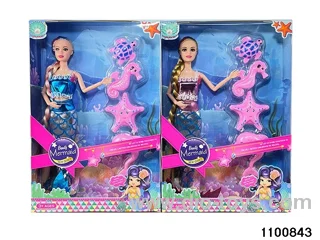 14 inch 9 jointed mermaid barbie in window box