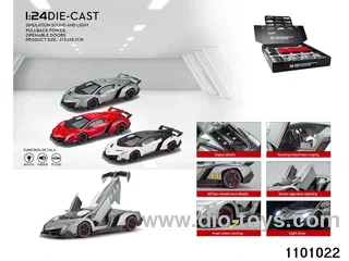 1:24 pull back car in display box
