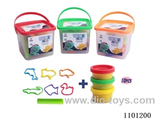 10PCS barreled clay set (3 bottles of 25g clay +7 accessories)