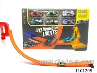 Alloy car speed down track set