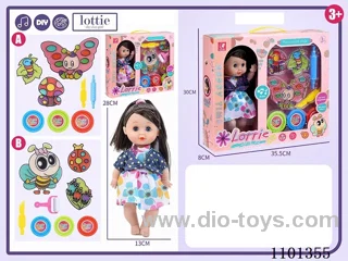 28cm (blown bottle body) Lori girl + insect colored mud