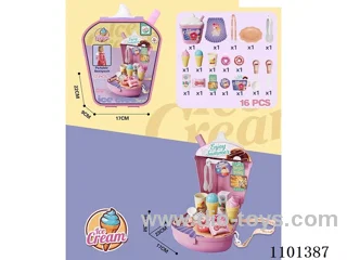 One-shoulder ice cream storage bag for playhouse dessert