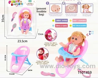 14 INCH SOUNDS DOLL IN  PVC BAG