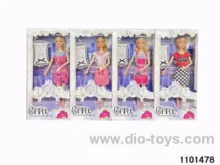 11.5 inch 9 jointed doll set in window box