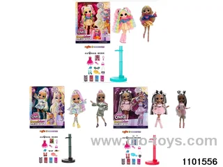 10 inch 12 jointed doll set in color box