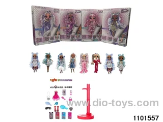10 inch 12 jointed doll set in color box