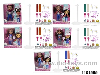10 inch 12 jointed doll set in window box