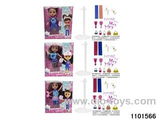 12 inch 12 jointed doll set in window box