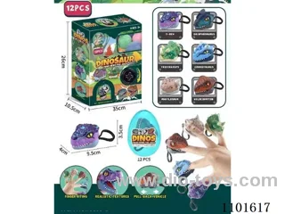 Six biting finger pull-back dinosaur locomotives - Egg twister
