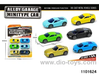 Alloy Pull Back Car (6pcs) in Blister card