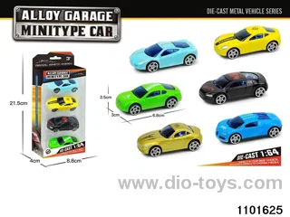 Alloy Slide Racing Car (4pcs) in window box