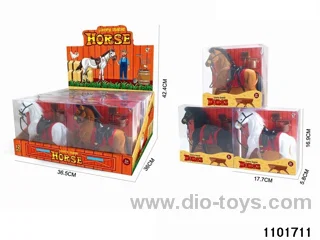 12pcs Velvet horse doll in display box