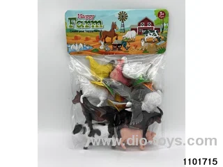 Farm Animal Set in poly bag header