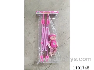 14inch doll with music/stroller