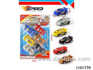 Spray-painted race car in Blister card