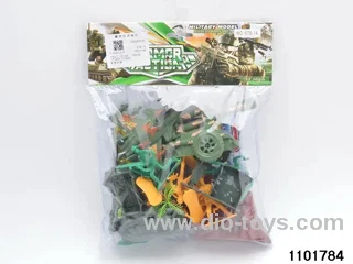 Military suits in poly bag header