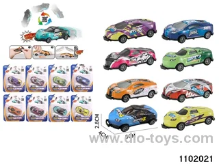 Bouncing Bucket Pull Back Car in Blister card