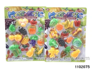 Magnetic Fruit & Vegetable Toys in blister