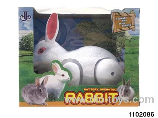 Electric simulation rabbit in window box