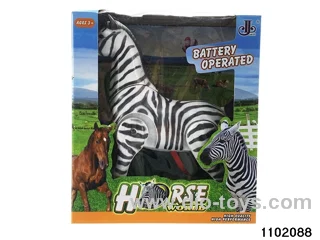 Electric simulation zebra in window box