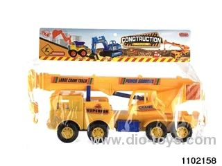 Construction vehicle crane in PVC bag
