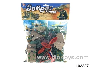 55pcs Military suits in PP bag with header